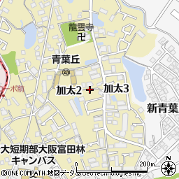 大阪府富田林市加太2丁目10周辺の地図