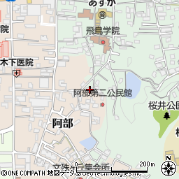 奈良県桜井市阿部559周辺の地図