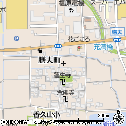 奈良県橿原市膳夫町周辺の地図