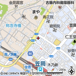 トマト銀行笠岡支店 ＡＴＭ周辺の地図