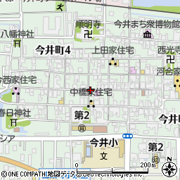 奈良県橿原市今井町周辺の地図