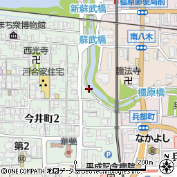 奈良県橿原市今井町1丁目1周辺の地図