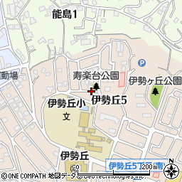 寿楽台公園周辺の地図