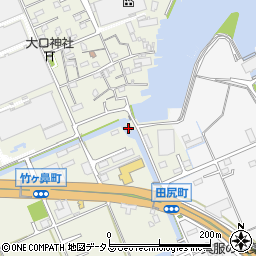 船倉排水機場周辺の地図