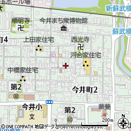 奈良県橿原市今井町1丁目11-8周辺の地図