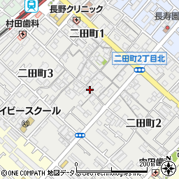 大阪府泉大津市二田町周辺の地図
