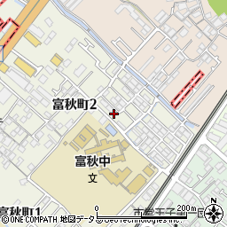 大阪府和泉市富秋町2丁目16周辺の地図