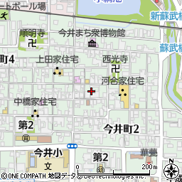 奈良県橿原市今井町1丁目11周辺の地図