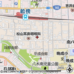 奈良県橿原市南八木町周辺の地図