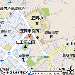 笠岡市役所分庁舎第４周辺の地図