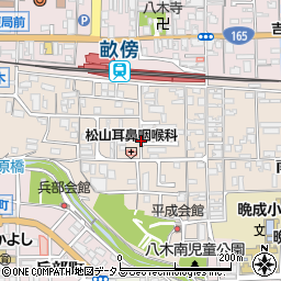 奈良県橿原市南八木町2丁目周辺の地図
