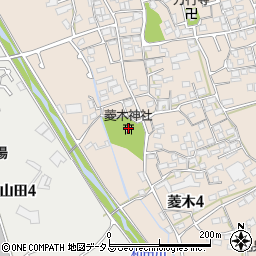 菱木神社周辺の地図