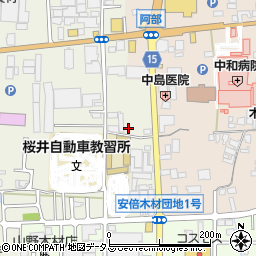 奈良県桜井市吉備303周辺の地図