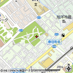 大阪府泉大津市春日町周辺の地図