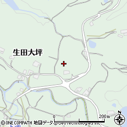 兵庫県淡路市生田大坪周辺の地図