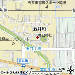 〒634-0832 奈良県橿原市五井町の地図