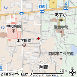 奈良県桜井市阿部547-1周辺の地図