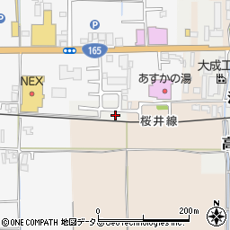 奈良県橿原市法花寺町44周辺の地図