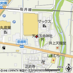奈良県橿原市忌部町周辺の地図