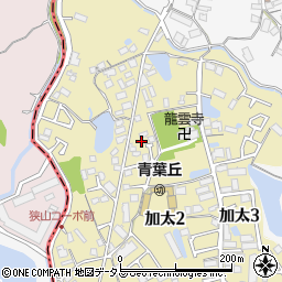 大阪府富田林市加太2丁目12周辺の地図