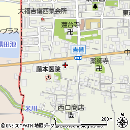 奈良県桜井市吉備454周辺の地図