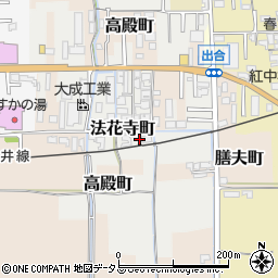 奈良県橿原市法花寺町22周辺の地図