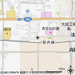 奈良県橿原市法花寺町44-2周辺の地図