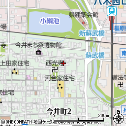奈良県橿原市今井町1丁目8-2周辺の地図