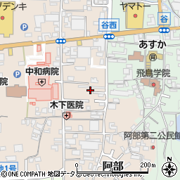 奈良県桜井市阿部546-7周辺の地図