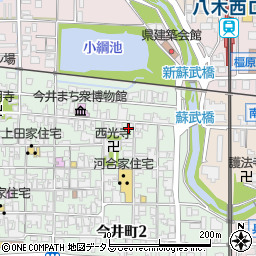 奈良県橿原市今井町1丁目8-29周辺の地図