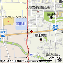 奈良県桜井市吉備434周辺の地図