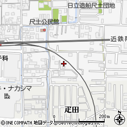 奈良県葛城市尺土41周辺の地図