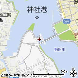 勢田川排水機場周辺の地図