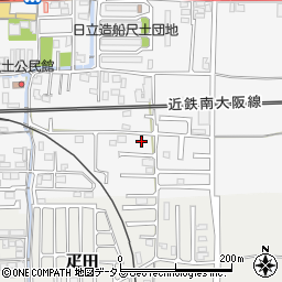 奈良県葛城市尺土55周辺の地図