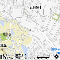 大阪府富田林市五軒家1丁目1周辺の地図