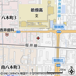 奈良県橿原市醍醐町300-16周辺の地図
