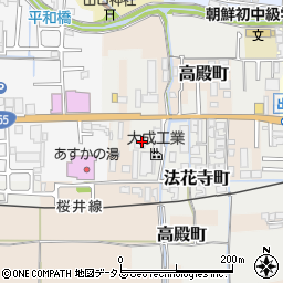 奈良県橿原市法花寺町48周辺の地図