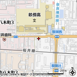 奈良県橿原市醍醐町300-22周辺の地図