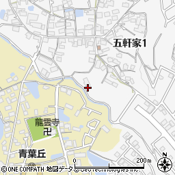 大阪府富田林市五軒家1丁目4周辺の地図