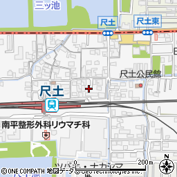 奈良県葛城市尺土周辺の地図