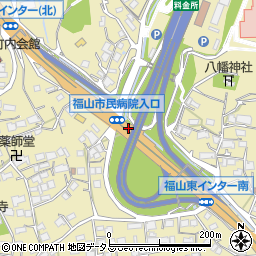 福山東インター入口周辺の地図