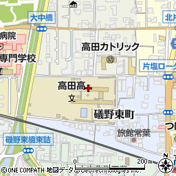 高田高校学生食堂周辺の地図