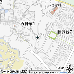 大阪府富田林市五軒家1丁目11周辺の地図