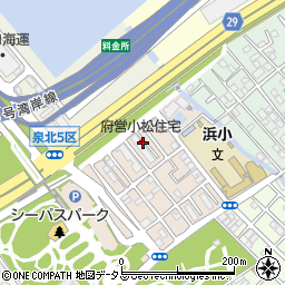 大阪府泉大津市小松町周辺の地図
