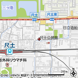 尺土駅付近駐車場周辺の地図