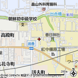 奈良県橿原市出合町100周辺の地図