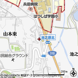 大阪府大阪狭山市山本東13周辺の地図