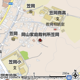 笠岡簡易裁判所周辺の地図