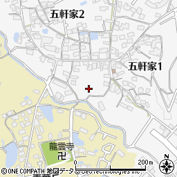 大阪府富田林市五軒家1丁目5周辺の地図
