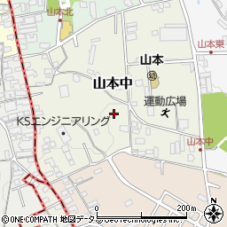 大阪府大阪狭山市山本中周辺の地図
